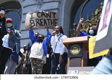 San Francisco, CA / USA - June 1 2020: People Hold Signs During SF NAACP 