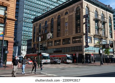 San Francisco, CA  USA - June 2022: San Francisco Street Corner, California