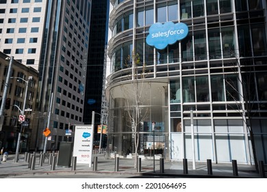 San Francisco, CA, USA - May 1, 2022: The Headquarters Campus Of Salesforce, Inc., An American Cloud-based Software Company, In San Francisco, California.