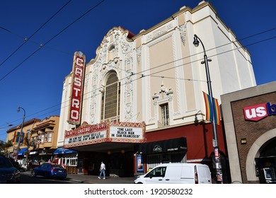 San Francisco, CA, USA - October 7, 2019: The Castro Theatre Movie House In The Castro District.