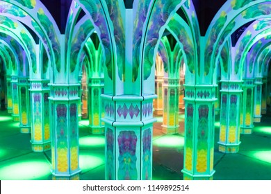 San Francisco, California - August 4, 2018: Magowan's Infinite Mirror Maze In Pier 39.