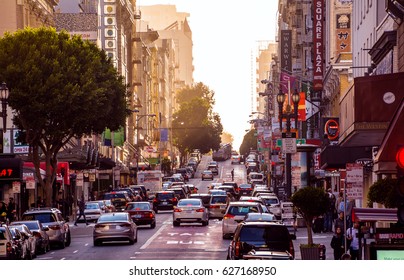 San Francisco California USA 03.09.2016
Streets of San Francisco, daily life traffic
