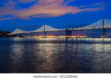 San Francisco, California, USA: Oakland Bay Bridge, the Emperor Norton Bridge, complex of bridges part of Interstate 80, the direct road between San Francisco and Oakland - Powered by Shutterstock