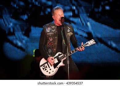 San Francisco, CA/USA - 2/6/2016 : James Hetfield Of Metallica Performs At AT&T Park In San Francisco, CA. 