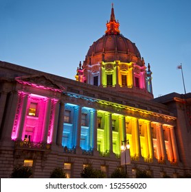 San Francisco City Hall Gay Pride Lights