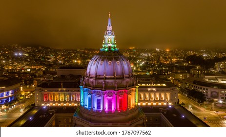 San Francisco City Hall Lit Up For Gay Pride