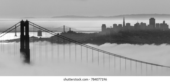 San Francisco Cityscape Foggy Panorama