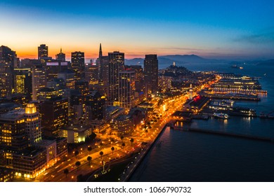 San Francisco Embarcadero At Night