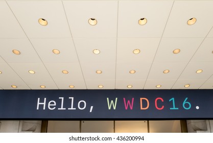 San Francisco - Jun 13th, 2016: The Apple Worldwide Developers Conference Kicks Off At The Historic Bill Graham Civic Auditorium.