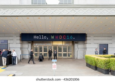 San Francisco - Jun 13th, 2016: The Apple Worldwide Developers Conference Kicks Off At The Historic Bill Graham Civic Auditorium.