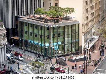 SAN FRANCISCO - MARCH 18, 2017: Fidelity Investments Building At 8 Montgomery Street In The South Of Market SOMA District.