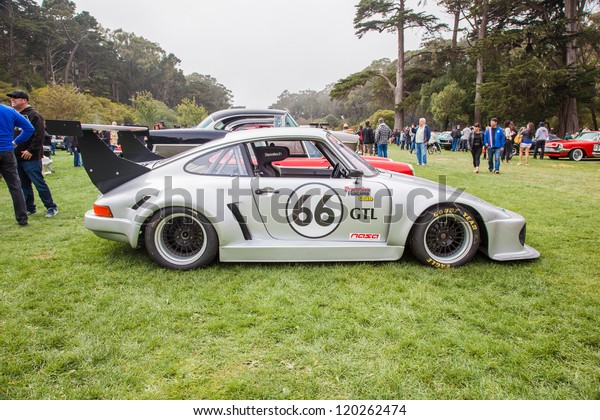 SAN FRANCISCO - SEPTEMBER\
29: A Porsche 935 racing car is on display during the 2012 Jimmy\'s\
Old Car Picnic in Golden Gate Park in San Francisco on September\
29, 2012