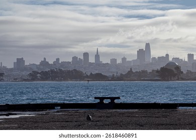 San Francisco Sky line at Sunrise , Califronia