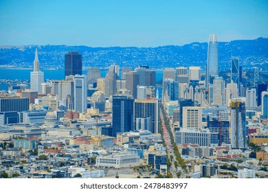 San Francisco Skyline Seen From Twin Peaks - Powered by Shutterstock