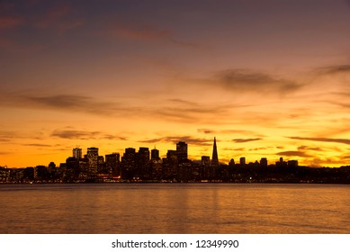 San Francisco Skyline, Taken At Sunset