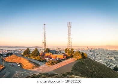 San Francisco skyline from Twin Peaks before Sunset 