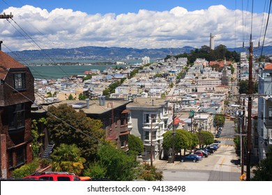 San Francisco streets seen from Russian Hill