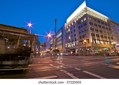 San Francisco Union Square At Night