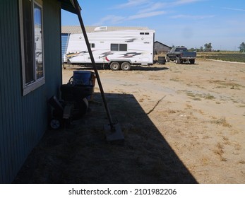 San Francisco, USA 08 12 2019 Trailer Park On A Hot Day