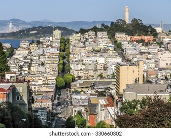 SAN FRANCISCO, USA - APR 21, 2013: View Of Telegraph Hill And North Beach District From Van Ness Avenue