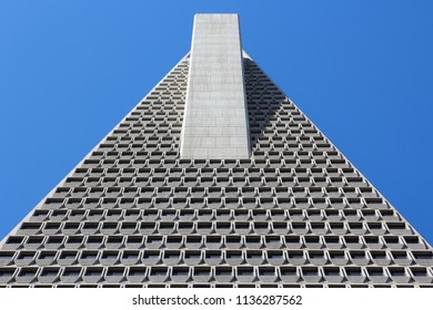 SAN FRANCISCO, USA - APRIL 9, 2014: Transamerica Pyramid skyscraper in San Francisco, USA. It is the tallest building in San Francisco with height of 853 ft (260 m).