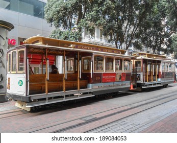 SAN FRANCISCO, USA - FEBRUARY 05, 2013: The San Francisco Cable Car System Is The World's Last Manually-operated Cable Car System