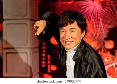 SAN FRANCISCO, USA - OCT 5, 2015: Jackie Chan at the Madame Tussauds museum in SF. It was open on June 26, 2014