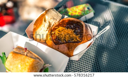 San Francisco's famous sour dough bread soup