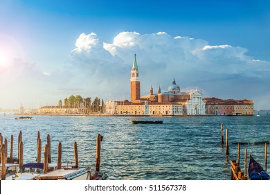 San Giorgio Maggiore island beautiful morning sunrise, Venice, Italy