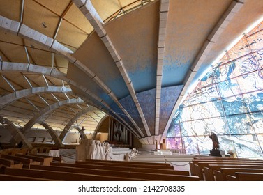 SAN GIOVANNI ROTONDO, ITALY - APRIL 2, 2022: Sanctuary of Saint Pio of Pietrelcina (Padre Pio Church) in San Giovanni Rotondo