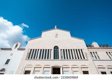 SAN GIOVANNI ROTONDO, ITALY - APRIL 2, 2022: Sanctuary of Saint Pio of Pietrelcina (Padre Pio Santa Maria delle Grazie) in San Giovanni Rotondo