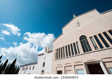 SAN GIOVANNI ROTONDO, ITALY - APRIL 2, 2022: Sanctuary of Saint Pio of Pietrelcina (Padre Pio Santa Maria delle Grazie) in San Giovanni Rotondo