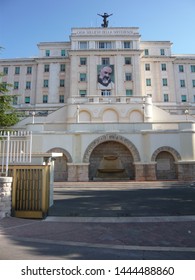 San Giovanni Rotondo - Italy / July 3, 2019. This Is The Hospital Founded By Saint Pio Of Pietrelcino. He Was A Priest For Many Years And As We See, A Fundraiser For This Renowned Scientific Hospital.