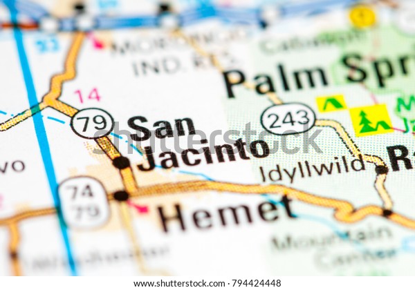 San Jacinto California Usa On Map Stock Photo Edit Now 794424448