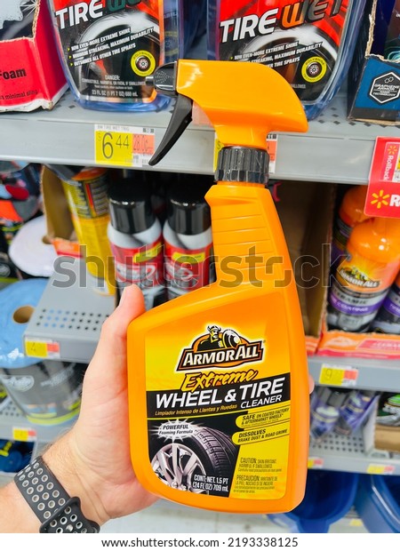 San Jose, CA - August 21, 2022: Bottle of\
Armor All Extreme Wheel and Tire Cleaner.\
