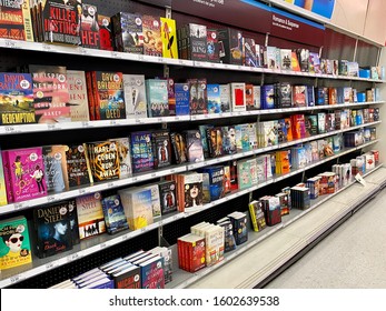 San Jose, CA - December 28, 2019: Books for sale inside a Target store. Variety of best sellers and other popular new releases. 