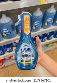 San Jose, CA - July 11, 2022: Bottle Of Dawn Spray Dish Soap, Citrus Scent Power Wash. 