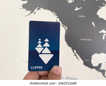 SAN JOSE, CA - JULY 26, 2019: Valley Transportation Authority VTA Clipper Card