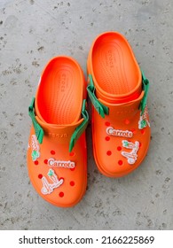 San Jose, CA - June 4, 2022: Anwar Carrots Colab With Crocs Footwear, A Pair Of Popular Casual Footwear.