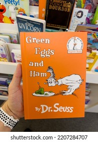 San Jose, CA - September 24, 2022: Hardcover Dr Seuss Book Titled, Green Eggs And Ham.