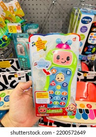 San Jose, CA - September 9, 2022: New Cocomelon Press And Learn Remote For Small Kids At A Large Department Store.