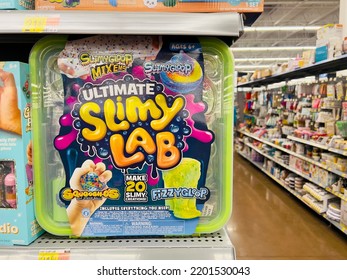 San Jose, CA - September 9, 2022: Ultimate Slimy Lab Slime Creation Kit On A Shelf Inside A Big Box Store.