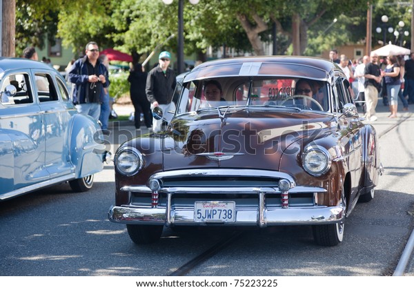 SAN\
JOSE, CA, USA - APRIL 9: Vintage Chevrolet in the Bombs United 5th\
Annual Car Show and Picnic. Classic cars and family fun in San Jose\
History Park. April 9, 2011 in San Jose, CA,\
USA