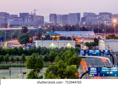 San Jose California City Lights Early Morning 