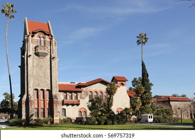 San Jose, California – January 28, 2017: Tower Hall, An Iconic Building Of San Jose State University