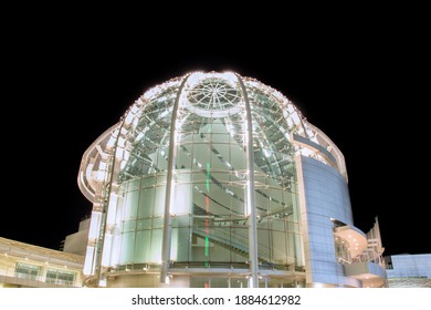 SAN JOSE, CALIFORNIA, USA - DECEMBER 29, 2020: San Jose Landmark At Night