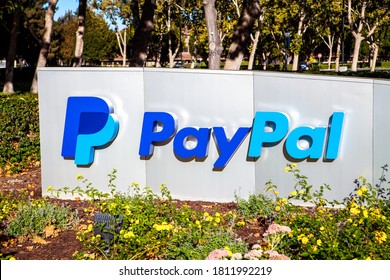 SAN JOSE, CALIFORNIA / USA - July 10, 2020: Exterior view of PayPal headquarters in Silicon Valley. PayPal Holdings, Inc. is an American company operating a worldwide online payments system