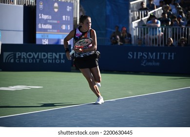 SAN JOSE, CAU.S.A. – AUGUST 7, 2022:  Daria Kasatkina (RUS) Competes In The Finals At The Mubadala Silicon Valley Classic.