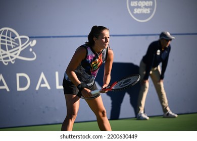 SAN JOSE, CAU.S.A. – AUGUST 7, 2022:  Daria Kasatkina (RUS) Competes In The Finals At The Mubadala Silicon Valley Classic.