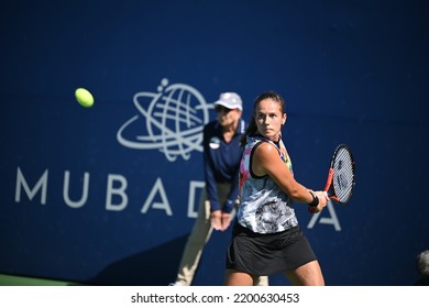 SAN JOSE, CAU.S.A. – AUGUST 7, 2022:  Daria Kasatkina (RUS) Competes In The Finals At The Mubadala Silicon Valley Classic.